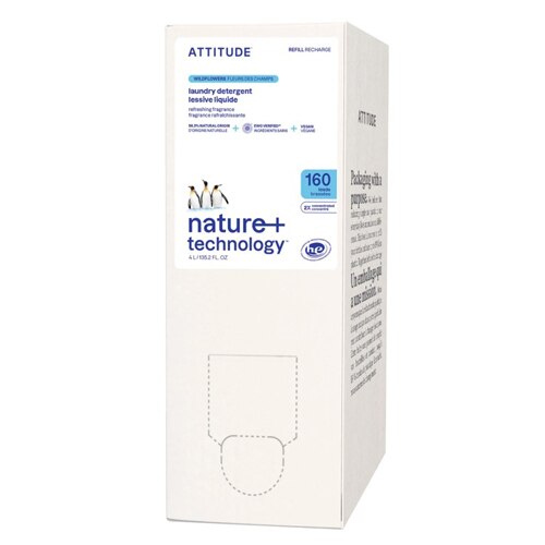 Attitude Liquid Laundry Detergent 4X Concentrated HE Wildflowers -- 135.3 oz - 160 Loads