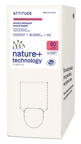 Attitude Liquid Laundry Detergent HE Pink Grapefruit ECO Refill