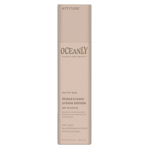 Attitude Oceanly Phyto-Sun Solid Tinted Moisturizer with Zinc Oxide SPF-15 -- 1 oz