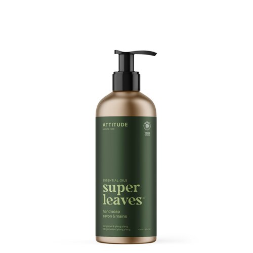 Attitude Super Leaves Hand Soap - Aluminum Collection - Bergamot & Ylang Ylang