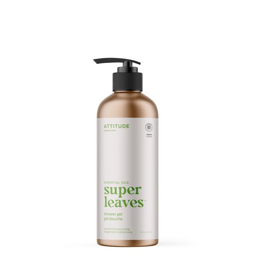 Attitude Super Leaves Shower Gel - Aluminum Collection - Bergamot & Ylang Ylang -- 16 fl oz