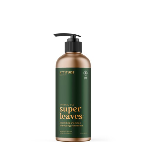 Attitude Super Leaves Volumizing Shampoo - Aluminum Collection - Petitgrain & Jasmine