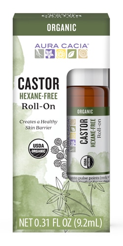 Aura Cacia Essential Oil Blend Roll-On - Castor Oil