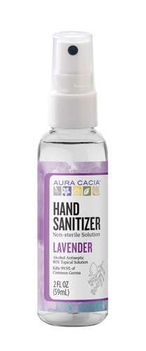 Aura Cacia Hand Sanitizer Lavender -- 2 fl oz