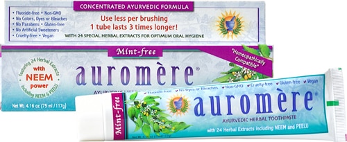 Auromere Herbal Toothpaste Mint Free -- 4 oz
