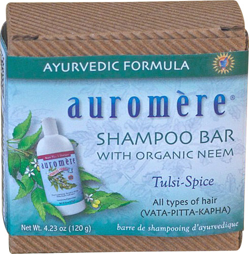 Auromere Shampoo Bar with Organic Neem Tulsi-Spice -- 4.23 oz