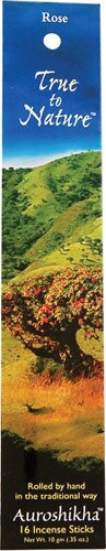 Auroshikha Nature's Made Incense Rose -- 16 Sticks