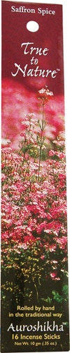 Auroshikha True To Nature™ Incense Saffron Spice -- 16 Sticks