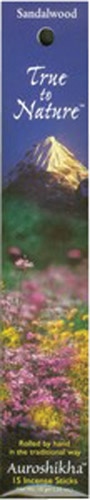 Auroshikha True To Nature™ Incense Sandalwood -- 15 Sticks