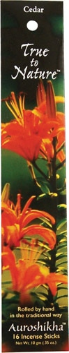Auroshikha True to Nature™ Incense Cedar -- 16 Sticks