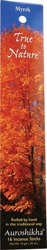 Auroshikha True to Nature™ Incense Myrrh -- 16 Sticks