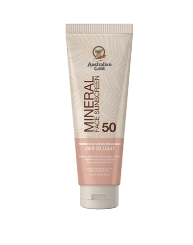 Australian Gold Mineral Tinted Face Lotion Sunscreen SPF 50 - Fair to Light