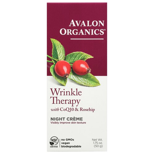Avalon Organics Wrinkle Therapy Night Cream -- 1.75 fl oz