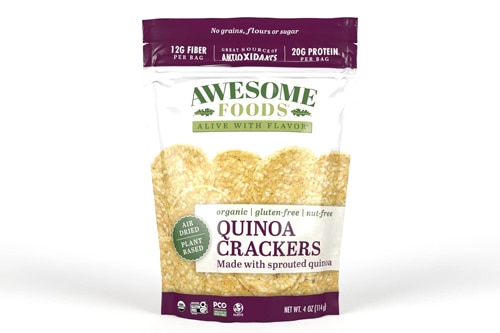 Awesome Foods Organic Quinoa Crackers -- 4 oz