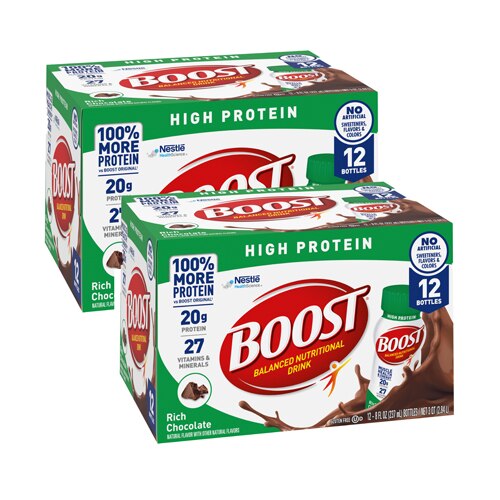BOOST High Protein Nutritional Drink Rich Chocolate -- 8 fl oz Each / Pack of 24