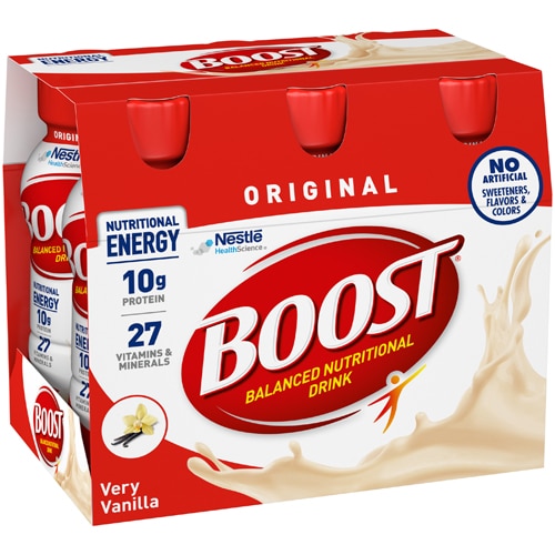 BOOST Nutritional Drink Very Vanilla -- 6 Bottles
