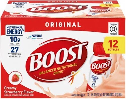 BOOST Original Nutritional Drink Strawberry -- 8 fl oz Each / Pack of 6