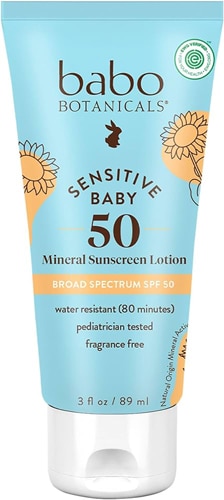 Babo Botanicals Sensitive Baby Face Mineral Sunscreen Stick SPF 50 Fragrance Free
