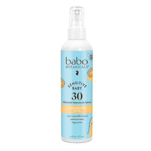 Babo Botanicals Sensitive Baby Mineral Sunscreen Spray SPF 30 Fragrance Free