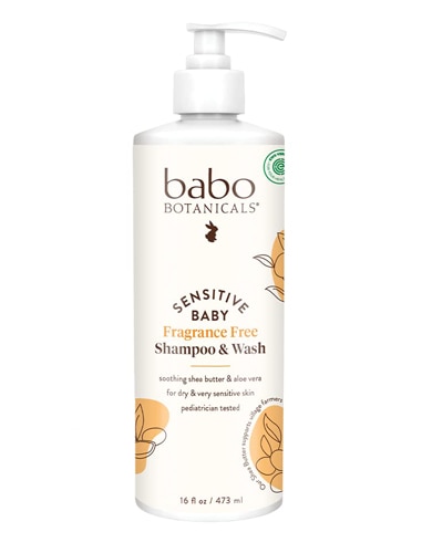 Babo Botanicals Sensitive Baby Shampoo & Wash Fragrance Free