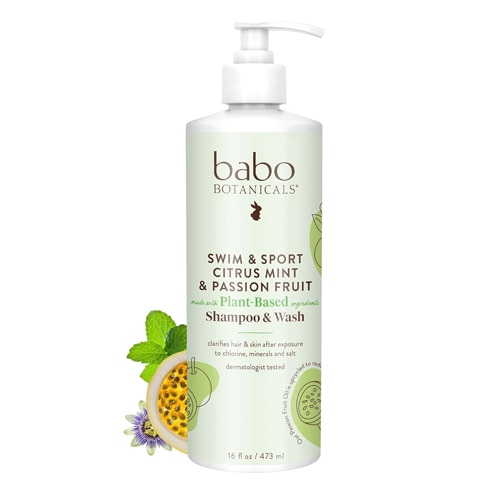 Babo Botanicals Swim & Sport Shampoo & Wash Citrus Mint & Passion Fruit
