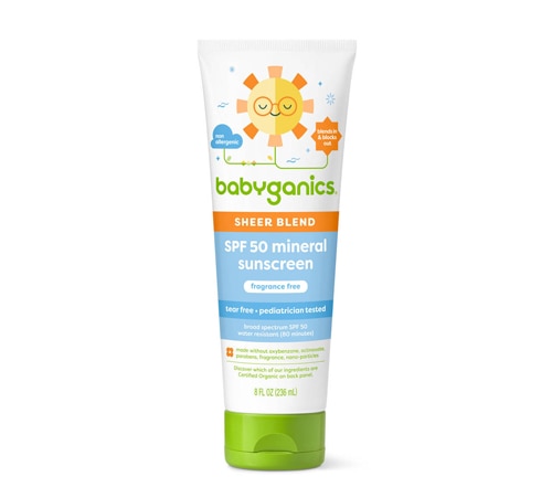 Babyganics Baby Sunscreen Sheer Blend SPF 50 Mineral Lotion