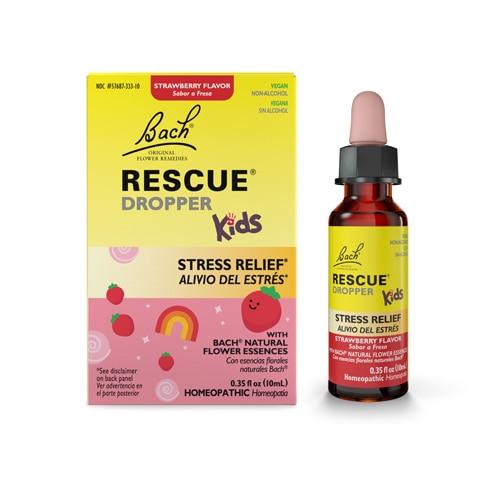 Bach Rescue Kids Stess Relief Homeopathic Dropper Strawberry
