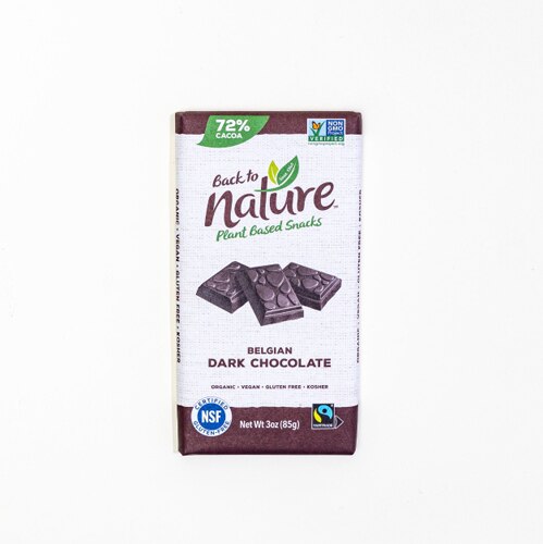 Back To Nature Belgian Dark Chocolate 72% Cacoa