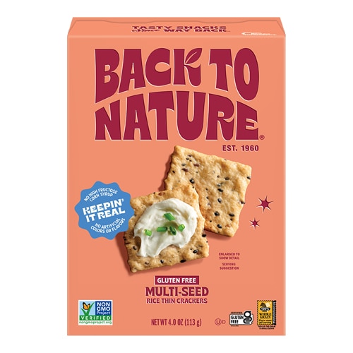 Back To Nature Gluten Free Thin Rice Crackers Multi-Seed