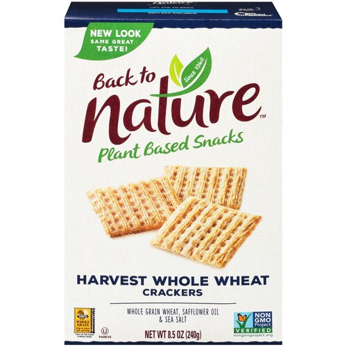 Back To Nature Harvest Whole Wheat Crackers Sea Salt -- 8.5 oz