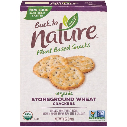 Back To Nature Organic Stoneground Wheat Crackers 6 Oz Vitacost