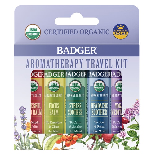 Badger Aromatherapy Travel Kit 5 Pack