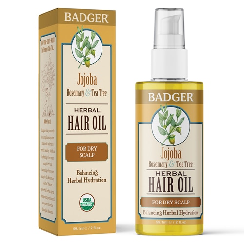 Badger Jojoba Rosemary & Tea Tree Herbal Hair Oil
