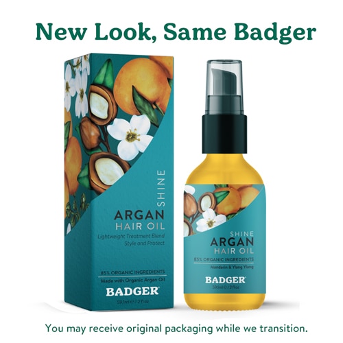 Badger Organic Argan Botanical Hair Oil - For Dry & Damaged Hair -- 2 fl oz