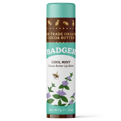 Badger Organic Cocoa Butter Lip Balm Cool Mint