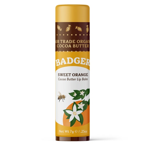 Badger Organic Cocoa Butter Lip Balm Sweet Orange