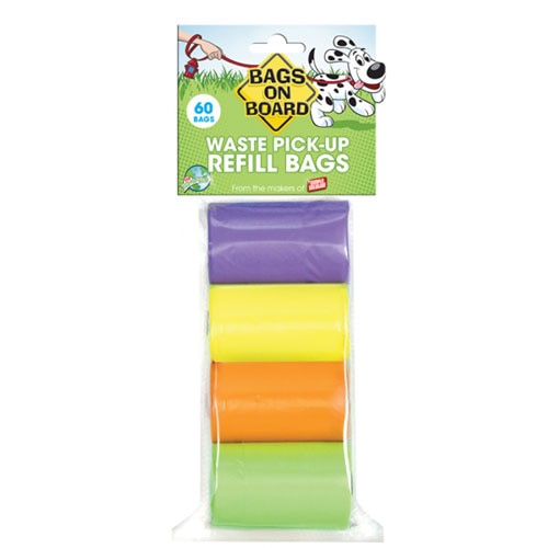 Bags On Board Rainbow Refill -- 60 Bags