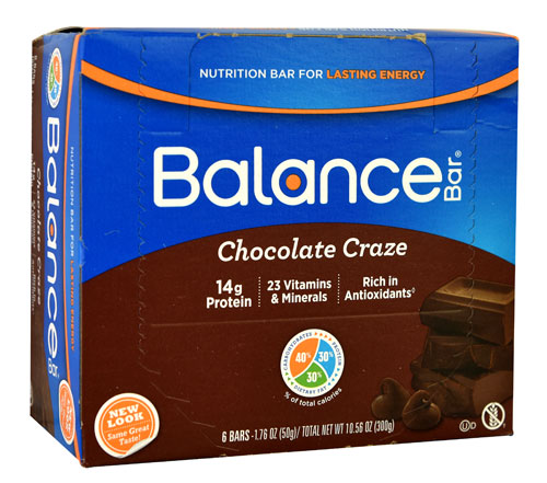 Balance Bar Nutrition Bar Chocolate Craze -- 6 Bars