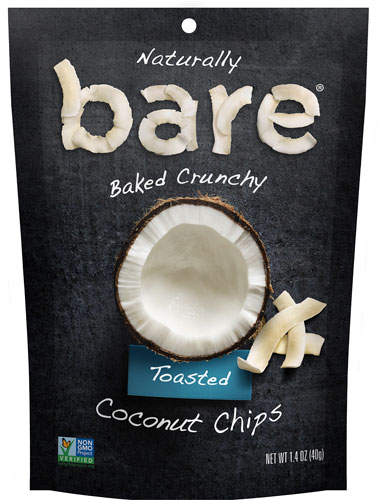 Bare Baked Crunchy Coconut Chips Gluten Free Toasted -- 1.4 oz