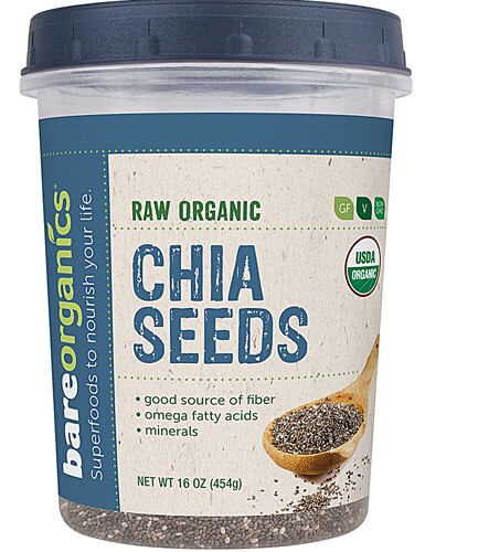 BareOrganics Chia Seeds Raw -- 16 oz