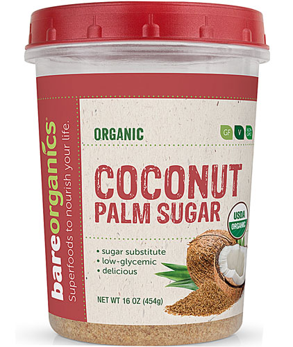 BareOrganics Coconut Palm Sugar -- 16 oz
