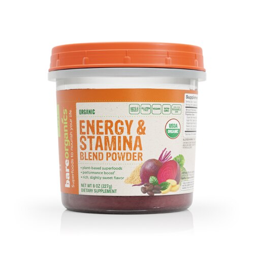 BareOrganics Energy & Stamina Blend Raw -- 8 oz