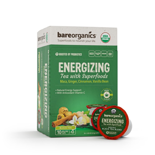 BareOrganics Functional Single Serve Tea Energizing