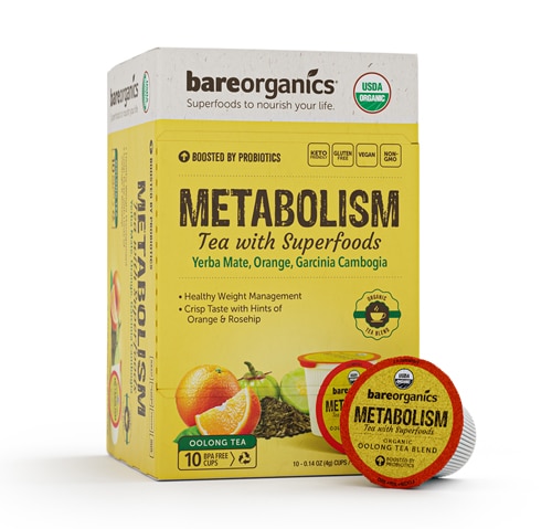BareOrganics Slim Care Superfood Tea - Oolong Tea -- 10 K-Cups