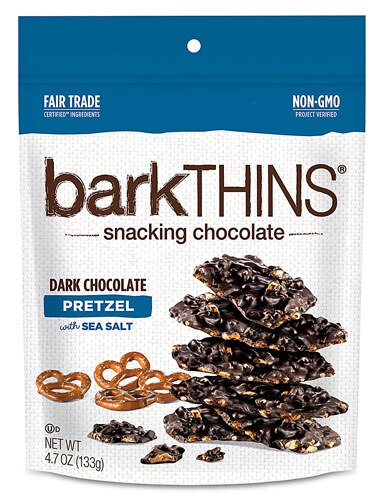 Bark Thins Snacking Chocolate Dark Chocolate Pretzel with Sea Salt