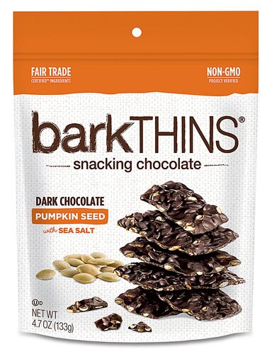Bark Thins Snacking Chocolate Dark Chocolate Pumpkin Seed with Sea Salt -- 4.7 oz