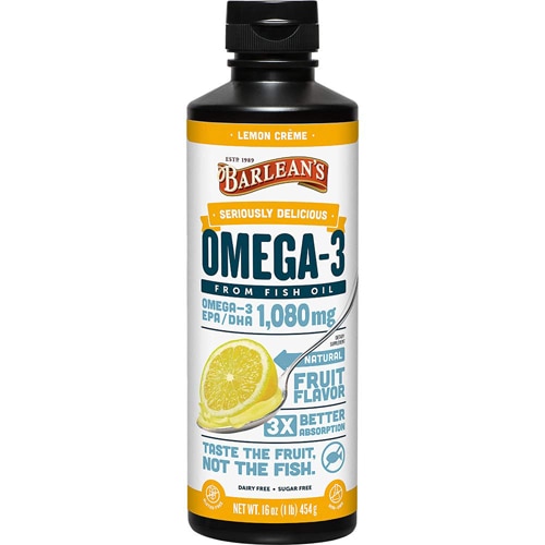Barlean's Omega-3 Fish Oil Lemon Creme -- 16 oz