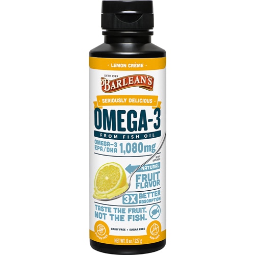 Barlean's Seriously Delicious® Omega-3 Fish Oil Lemon Creme