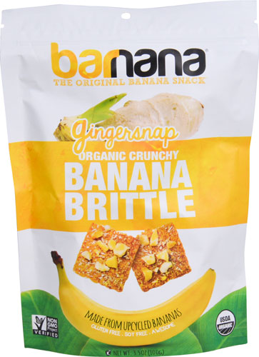 Barnana Organic Crunchy Banana Brittle Gingersnap -- 3.5 oz