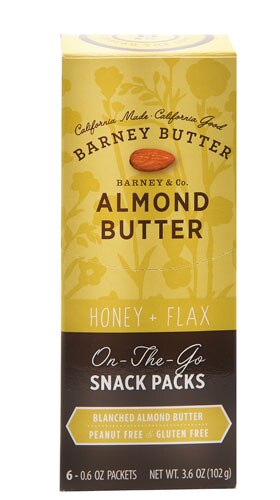 Barney Butter Almond Butter Snack Packs Honey plus Flax -- 6 Packets